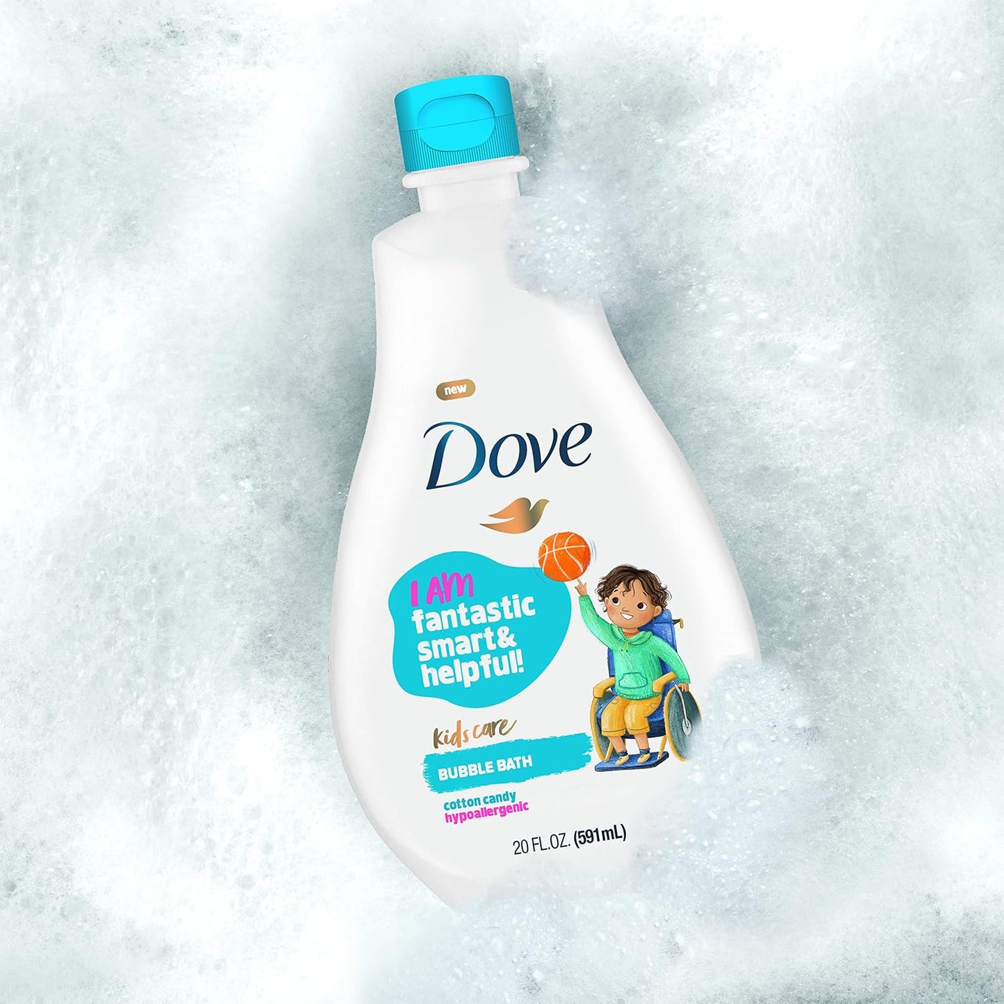 Dove Kids Care Bubble Bath for Kids Cotton Candy Hypoallergenic Formula 20 oz