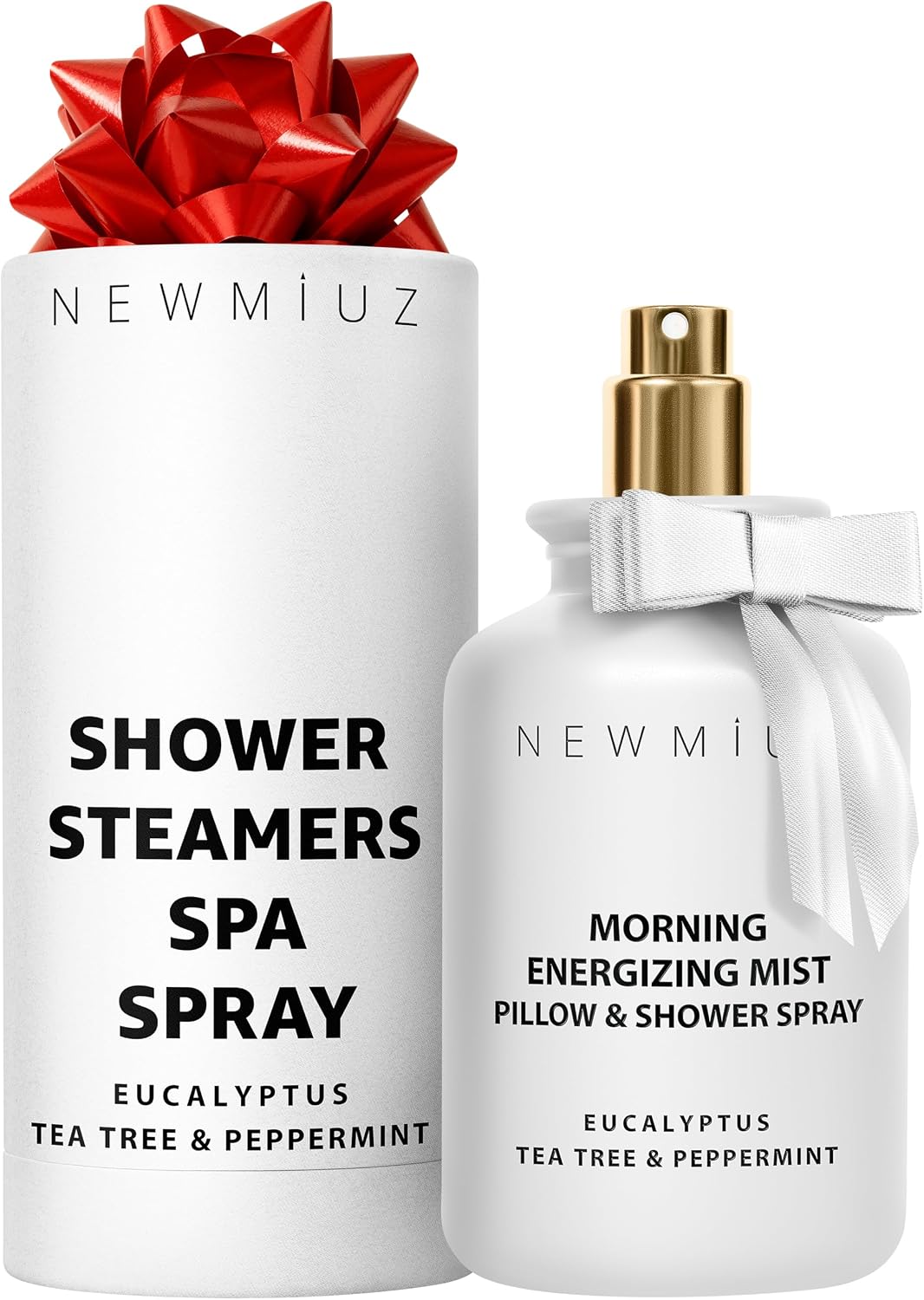 Energizing Shower & Pillow Spray Peppermint Eucalyptus Tea Tree Essential Oils Natural Fast Acting Aromatherapy Mist for Relaxation Calming Stress Clear Sinus Cooling Relief Luxury Self Care Gift