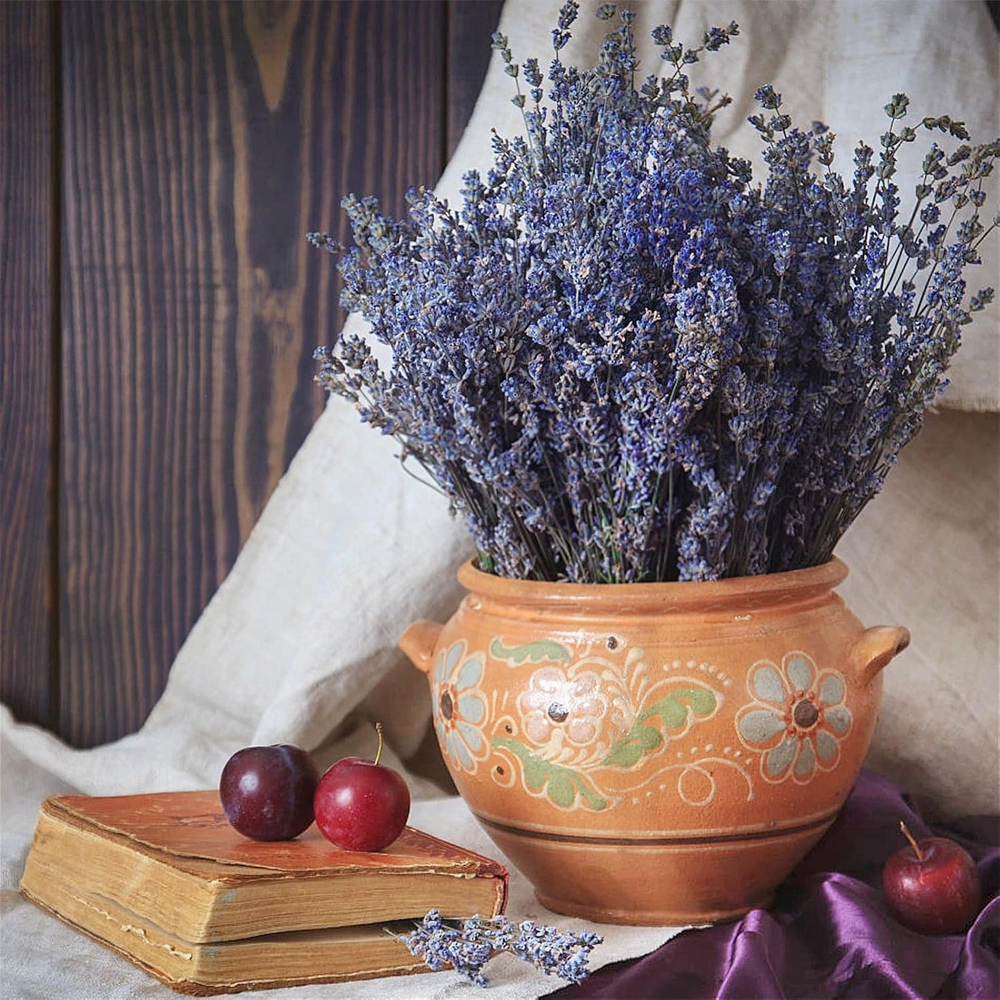Timoo Dried Lavender Bundles 100 Natural Dried Lavender Flowers for Home Decoration, Photo Props, Home Fragrance, 2 Bundles Pack