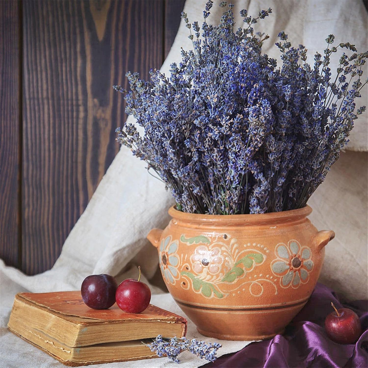 Timoo Dried Lavender Bundles 100 Natural Dried Lavender Flowers for Home Decoration, Photo Props, Home Fragrance, 2 Bundles Pack