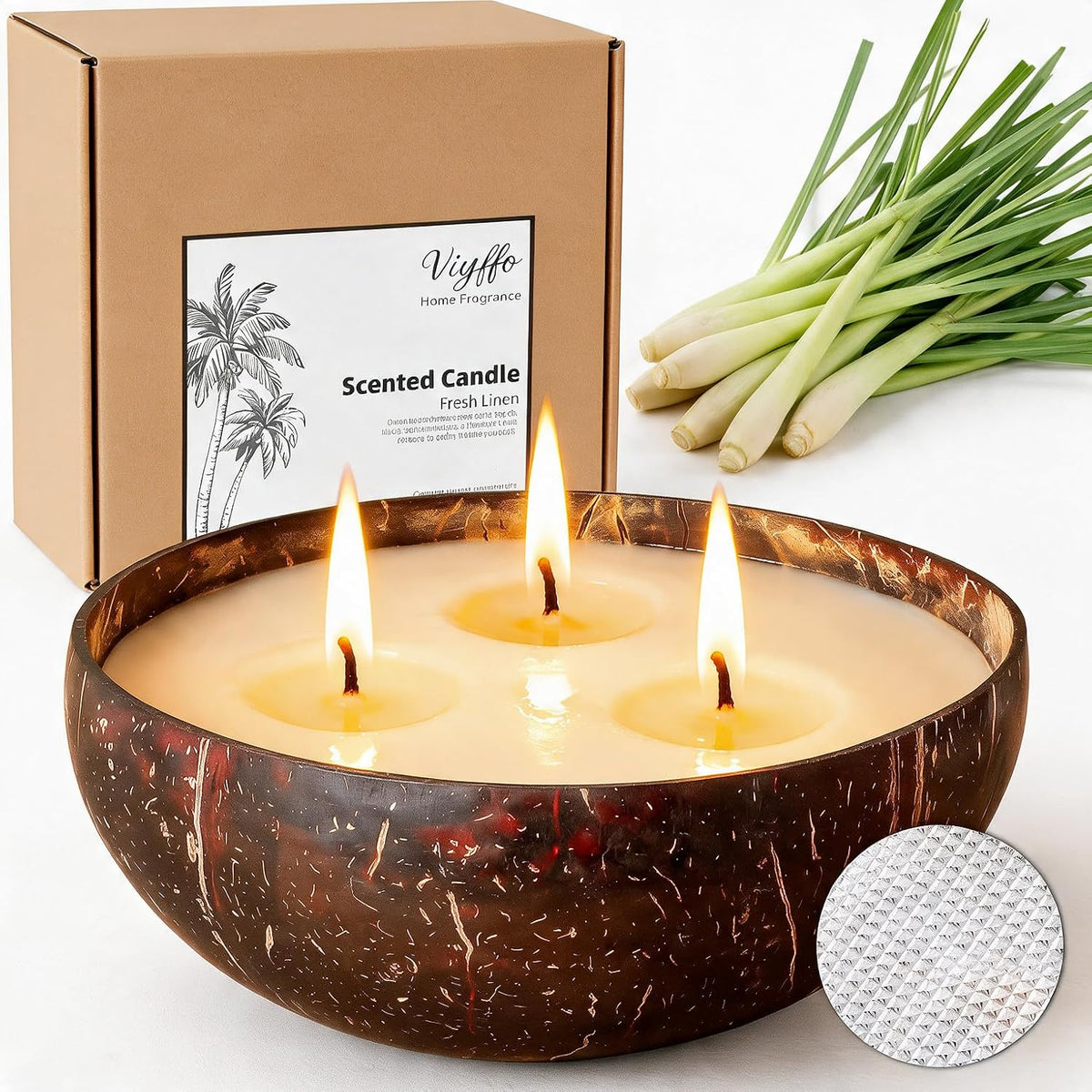 Viyffo 16oz Large Citronella Candles Outdoor