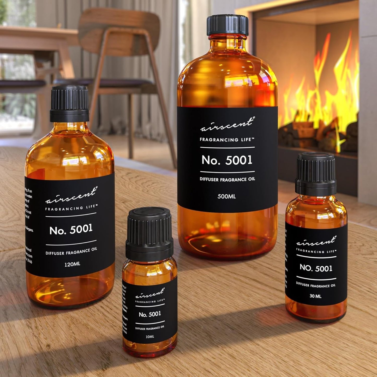 AirScent Bac. Rouge Inspired Diffuser Oil - Perfume Dupe - Premium Fragrance Oil No. 5001 for Ultrasonic and Waterless Diffusers and Crafting - 10 mL, 0.34 fl oz Glass Dropper Bottle