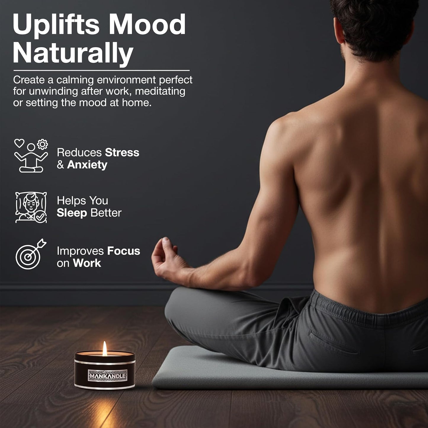 Majestic Zen Aromatherapy Candles for Men Gift Set | 6-Pack Soy Wax Candle with Inspirational Quotes | Stress Relief Candle Set for Relaxation, Aromatherapy Gift Set & Unique Gifts for Him
