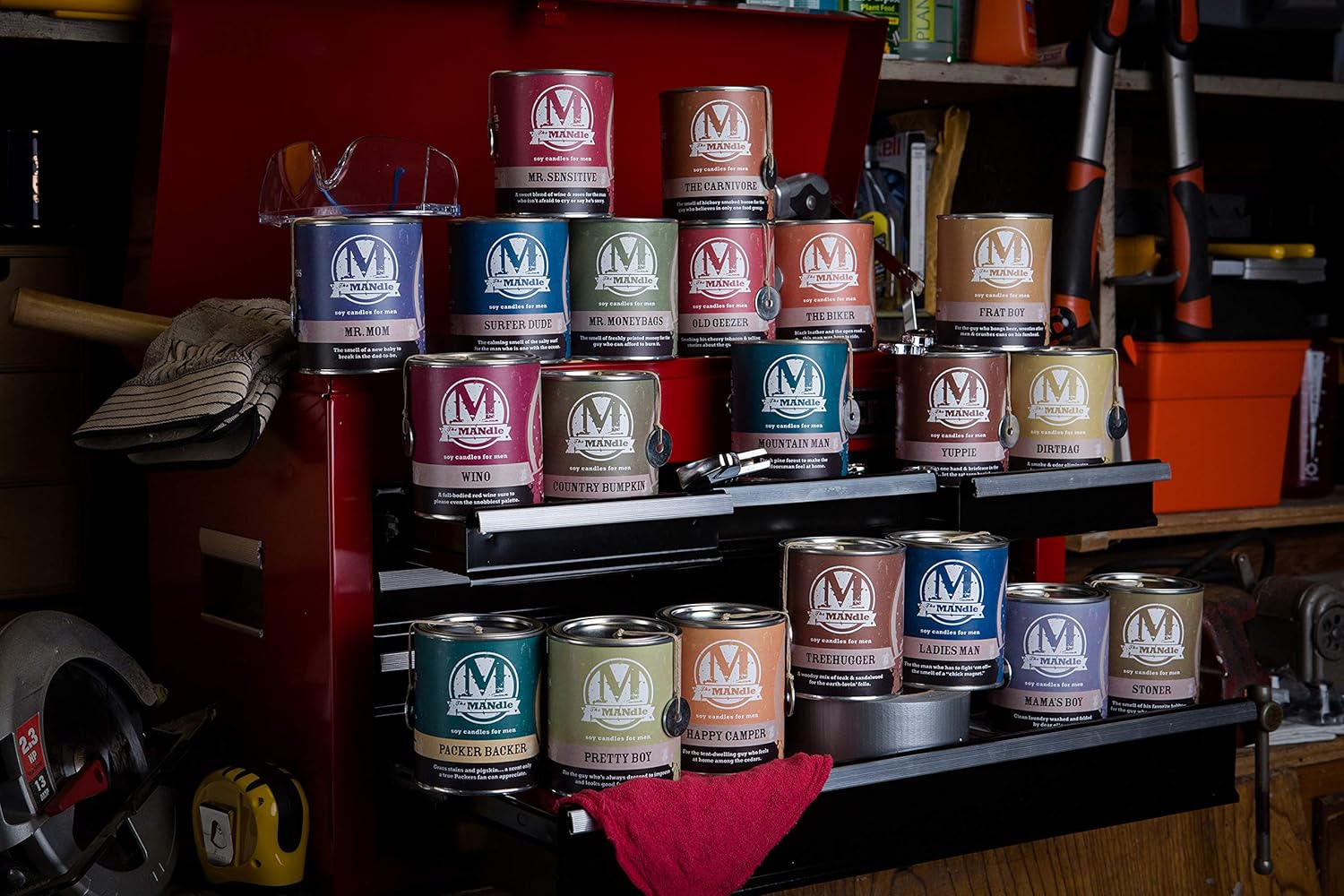 ECO CANDLE CO. The Mandle Soy Candle for Men - Scents of Hickory Smoked Bacon - The Carnivore, 15 oz. Paint Can - 100% Soy Wax, No Lead, Hand Poured, Phthalate Free, Made from Midwest Grown Soybeans