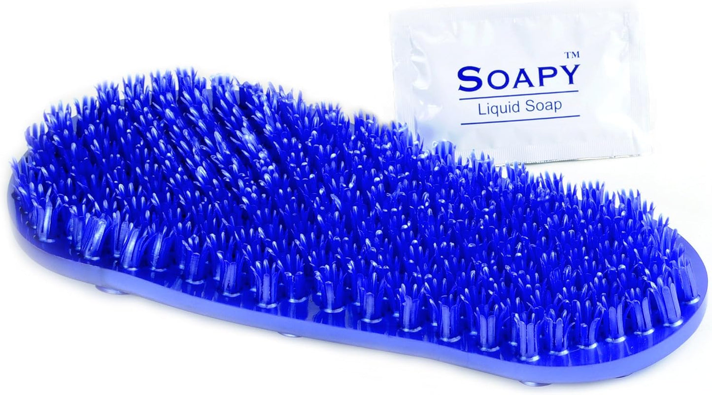 Soapy Soles Foot Scrubbing Pad & Massager, Pearl Blue
