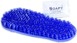 Soapy Soles Foot Scrubbing Pad & Massager, Pearl Blue