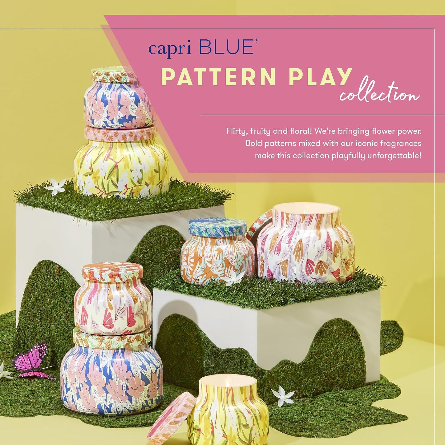 Capri Blue Scented, Pattern Play Glass Jar Candles, Long Lasting Soy Wax Blend, Home Décor, Notes of Vanilla, Bergamot, and Sandalwood, Gifts for Women (Havana, 8 Oz)