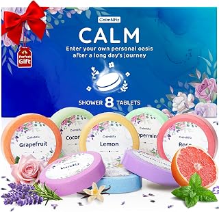 CalmNFiz Shower Steamers Aromatherapy 8 Pack – Gifts for Women, Shower Bombs with Essential Oils, Self Care Relaxation, Easter Basket Stuffers, Birthday Gifts for Mom Wife
