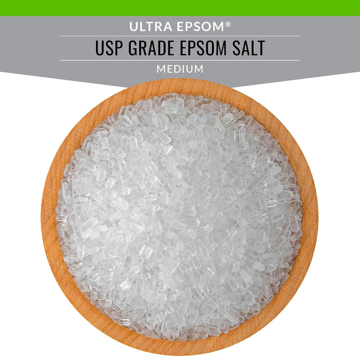 SaltWorks Ultra Epsom Premium Bath Salt, Medium Grain, 2 Pound Bag