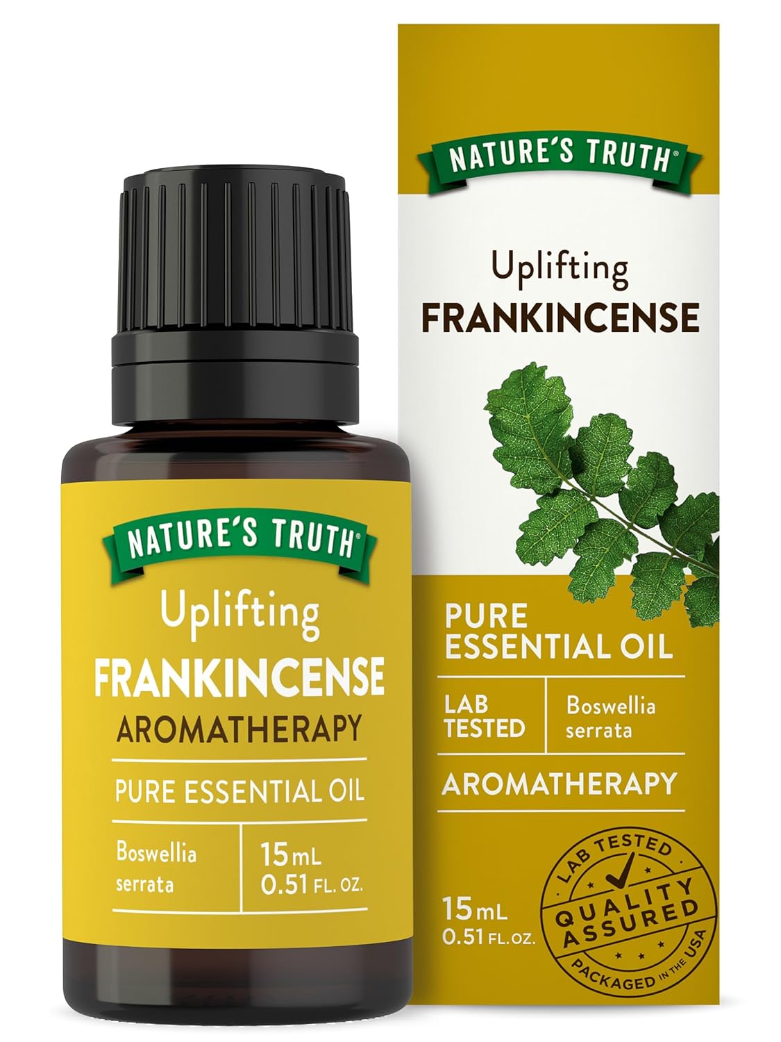 Nature's Truth Frankincense Essential Oil | 15 mL | Pure & Therapeutic Grade | Natural & Undiluted | Great for Diffusers, Massages & Baths