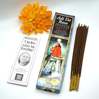 Adi Da Rasa Holy Cat Incense, 25gms Natural Hand Rolled. Quality Incense Sticks for Purification, Relaxation, Positivity, Yoga, Meditation, Natural and Handmade in India
