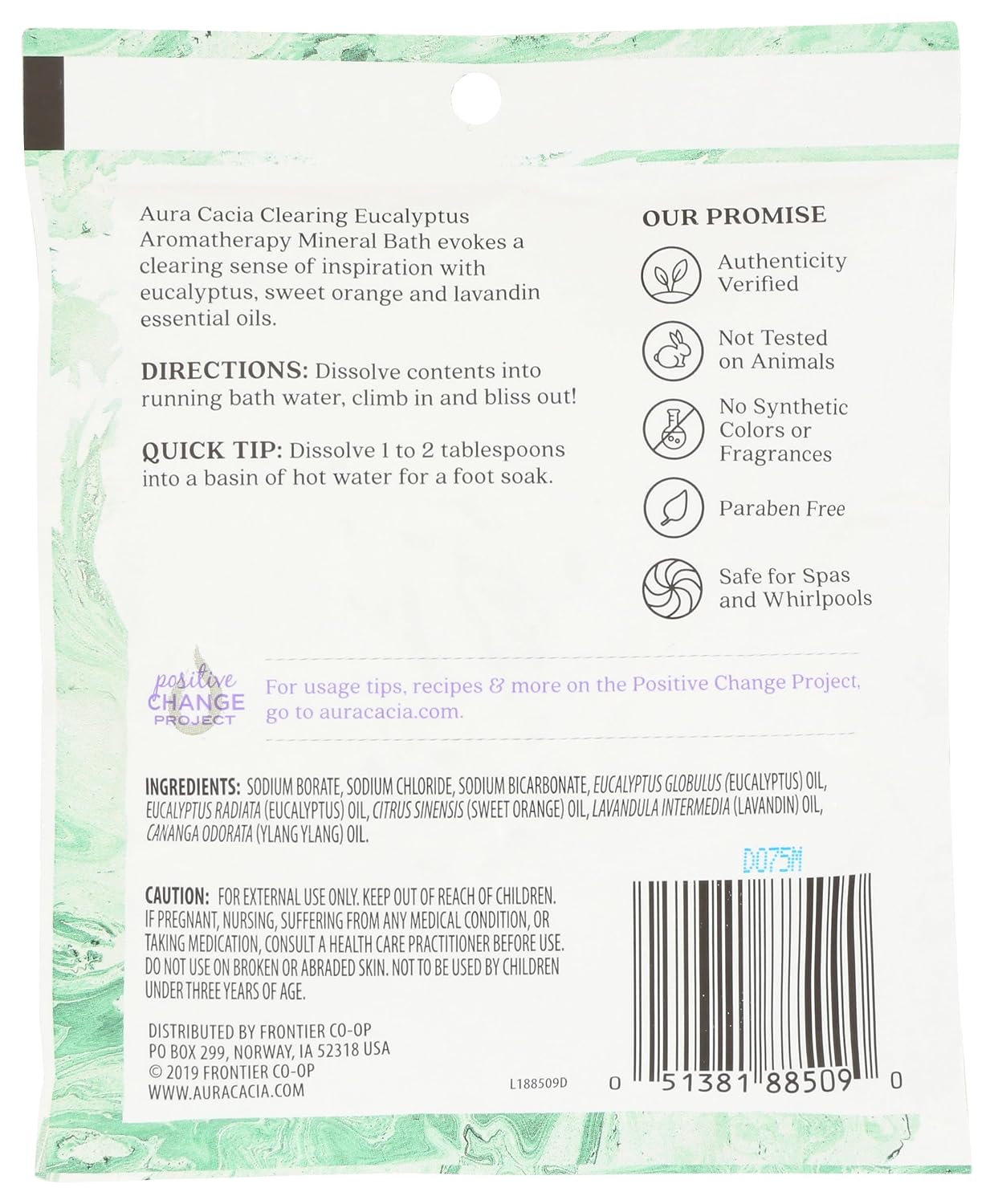 Aura Cacia, Mineral Bath Eucalyptus, 2.5 Ounce