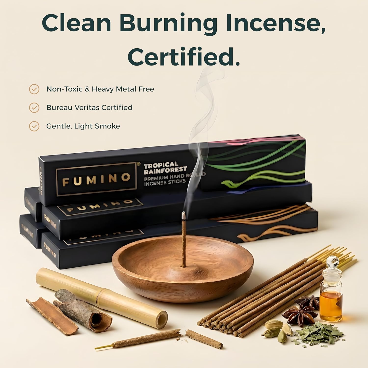 Fumino Incense Sticks 84 Pack 6 Fragrances - Handmade Masala Agarbatti Joss Sticks, Natural Low-Smoke Incense for Relaxation, Meditation & Home Fragrance, Woody Citrus Floral & Herbal Scents Gift Set