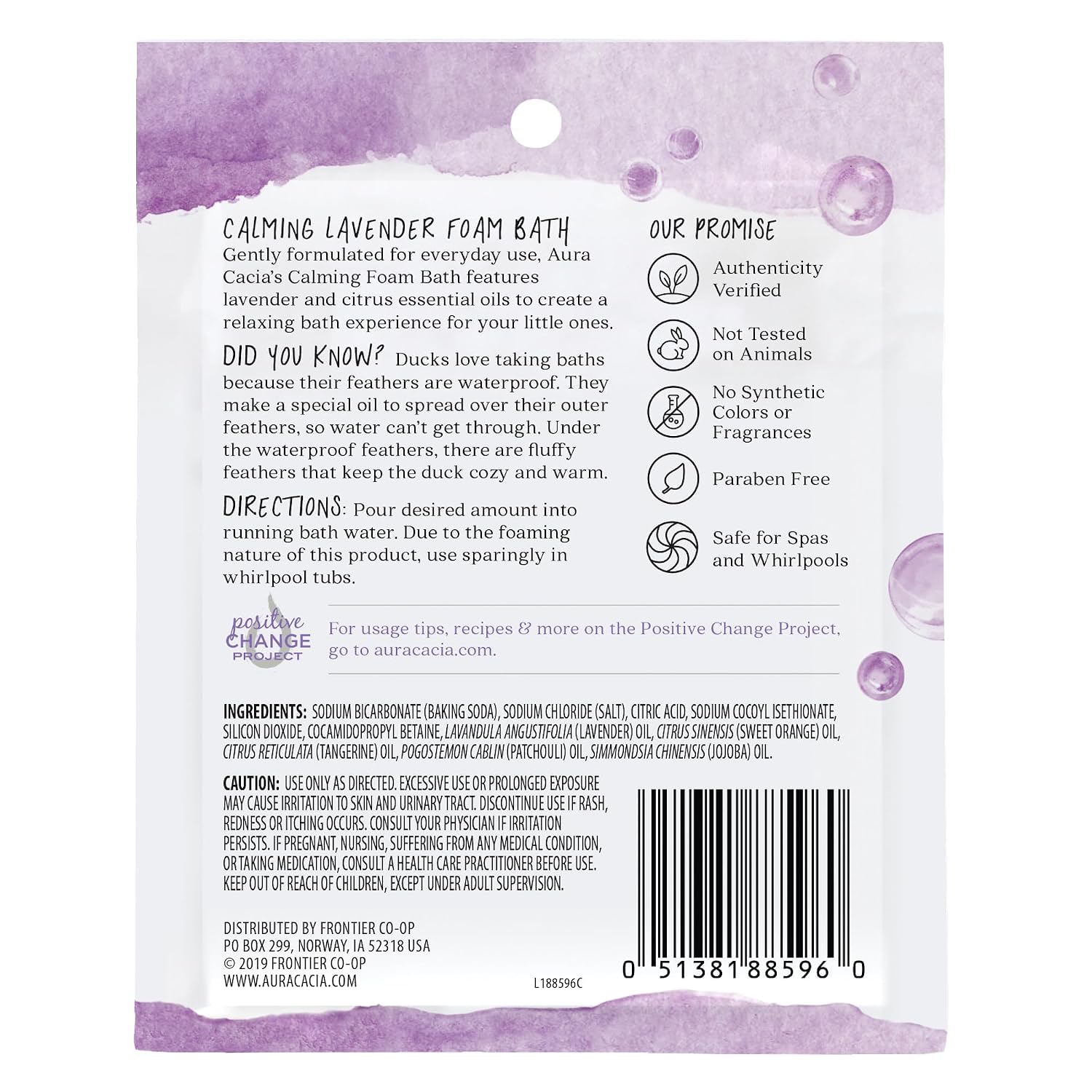 Aura Cacia Calming Lavender Kids Foam Bath, Gentle Relaxing Bubbles with Pure Essential Oils, Bedtime Soothing Formula | 2.5 Ounce (Pack of 1)