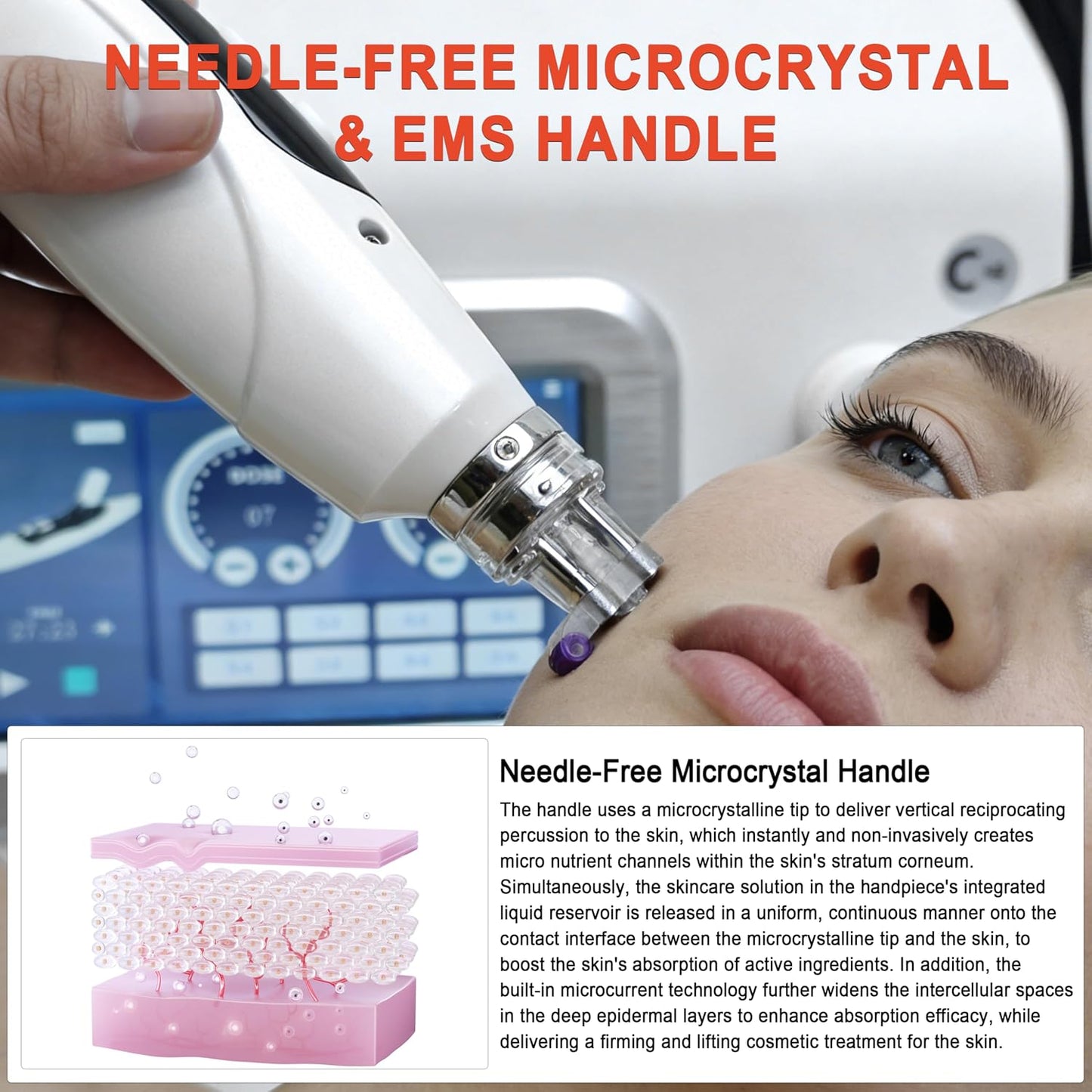 Elitzia 2 in 1 Jet Peel Rejuvenation Beauty Machine Facial Care Peeling High Press Facial Oxygen Sprayer Noninvasive Water Photometer Replenishing Repair Noninvasive Transdermal Absorption ETJP02