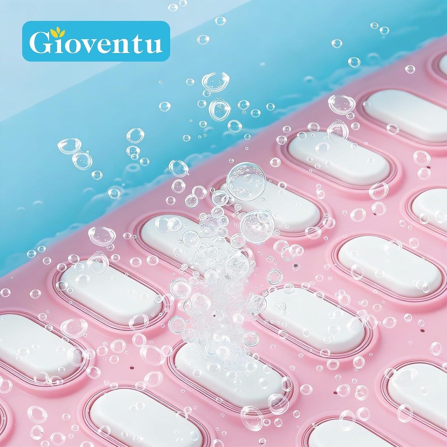 Upgraded Bathtub Spa Mat, Portable Spa Bubble Bath Massager with 6 Adjustable Settings, Upgraded Non-Slip Design and Remote Control, Hot Tub Jet Mat for Bathtub at Home, Full-Body Support