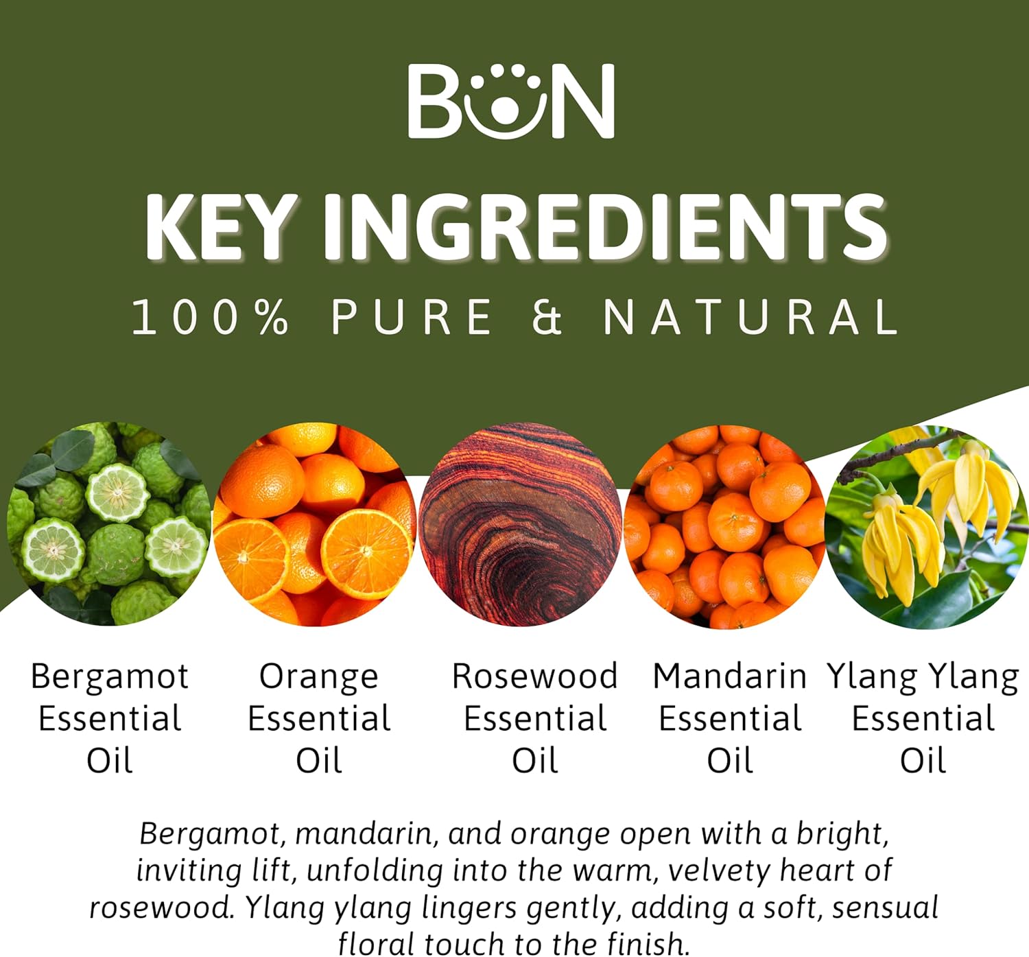 Sensuality Essential Oil Blend – Ylang Ylang, Bergamot, Mandarin, Orange & Rosewood – 100% Pure for Diffuser, Massage, Mood & Self-Care – Romantic Aromatherapy