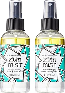 Indigo Wild Zum Mist Room & Body Spray - Aromatherapy Essential Oil Spray - Natural Body Mist & Room Spray - Lavender-Mint Scent - 4 fl oz (2 Pack)