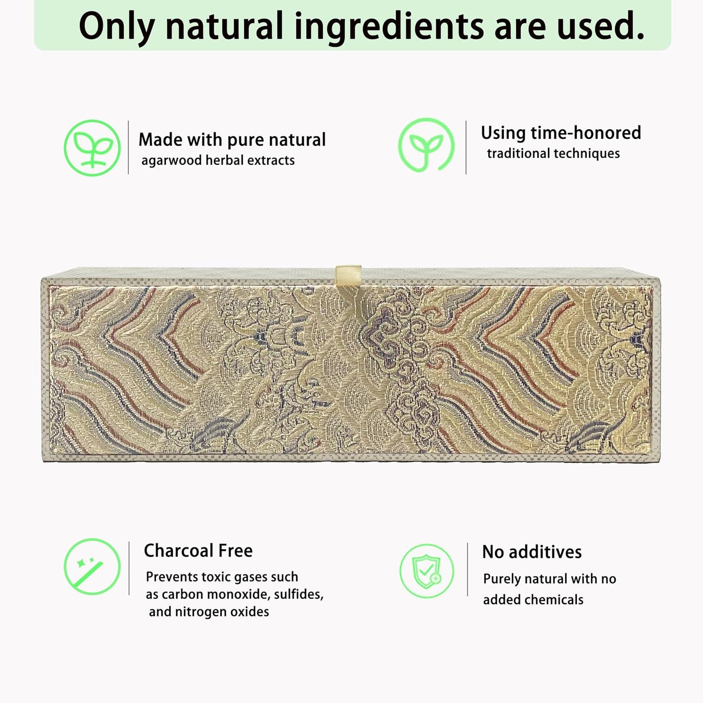 Chinese Natural Kynam Agarwood - Boasts a Distinctly Unique Aroma,ldeal for Home Incense, Meditation & More|Sustainable Harvesting Premium Incense Sticks 8 Inch Traditional 40g,