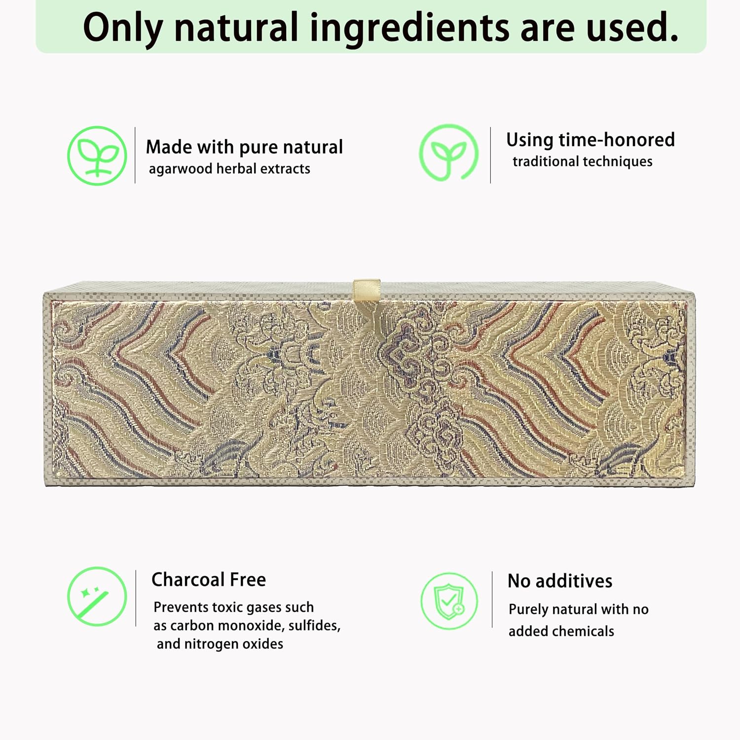 Chinese Natural Kynam Agarwood - Boasts a Distinctly Unique Aroma,ldeal for Home Incense, Meditation & More|Sustainable Harvesting Premium Incense Sticks 8 Inch Traditional 40g,