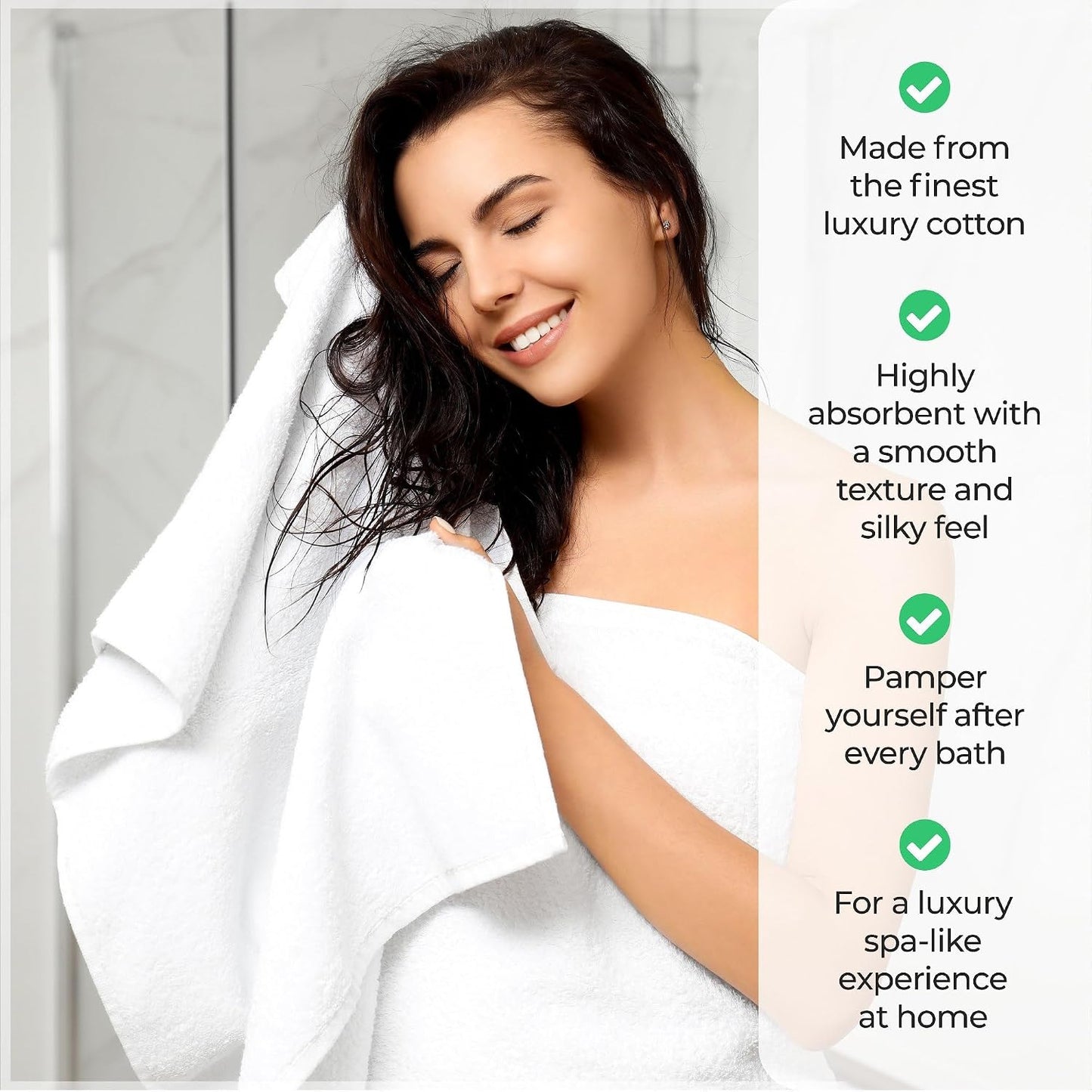 Superior Egypt Produced Giza Cotton 6 Piece Towel Set, Luxury Plush Bathroom Essentials, Quick Dry, Shower, Spa, Soft, Includes 2 Bath, 2 Hand, 2 Washcloth/Face Towels, Niles Collection, Chocolate