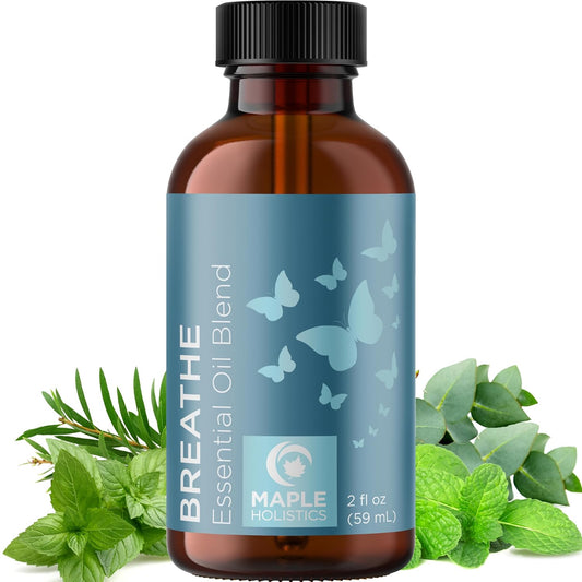 Breathe Essential Oil for Diffuser - Invigorating and Refreshing Breathe Essential Oil Blend with Eucalyptus Peppermint Tea