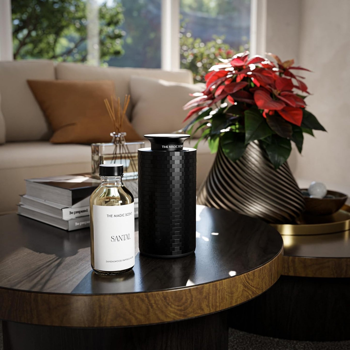 The Magic Scent Mini Car Diffuser - Waterless Scent Machine for Home & On-The-Go - Intensity Control & Timer - Waterless Oil Diffuser - Rechargeable Smart Car Air Freshener up to 400 sq. ft.