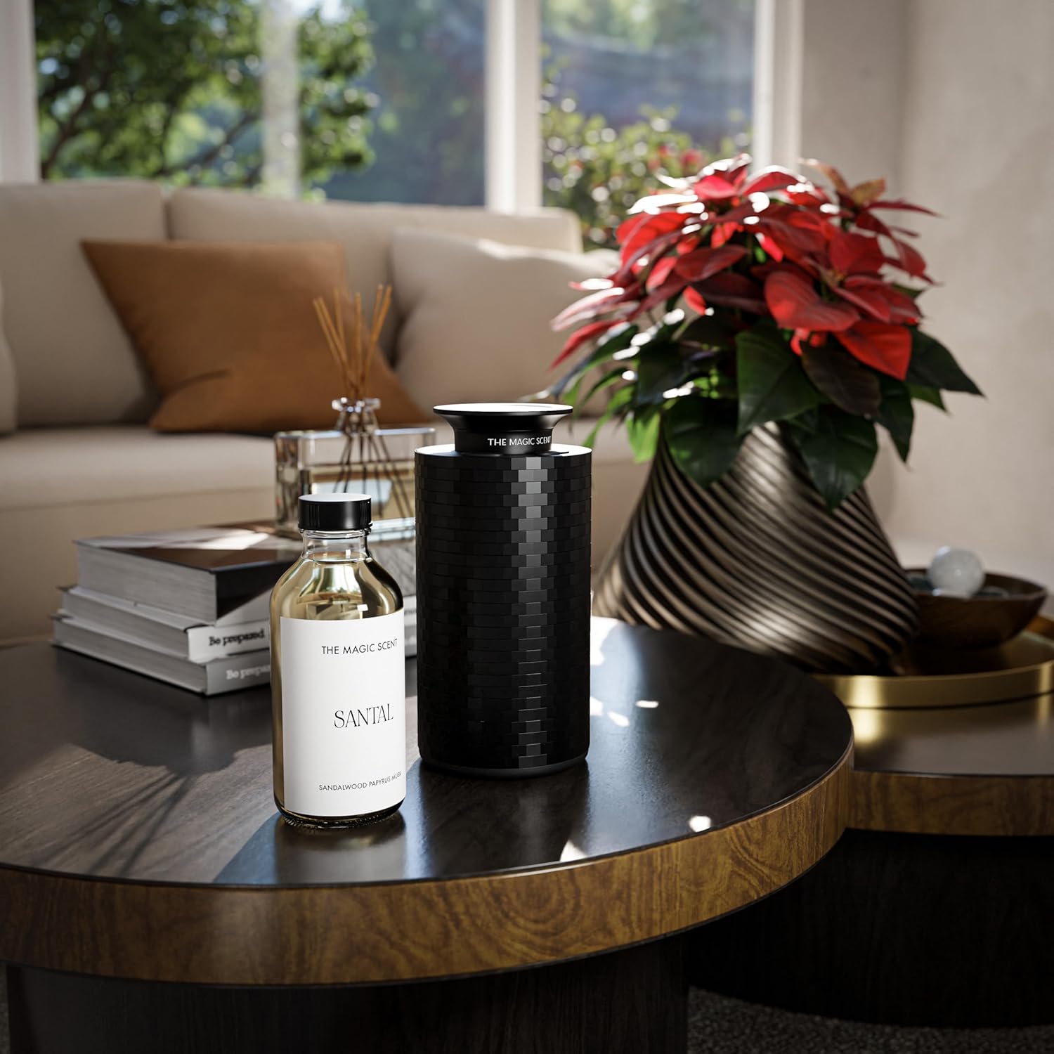 The Magic Scent Mini Car Diffuser - Waterless Scent Machine for Home & On-The-Go - Intensity Control & Timer - Waterless Oil Diffuser - Rechargeable Smart Car Air Freshener up to 400 sq. ft.