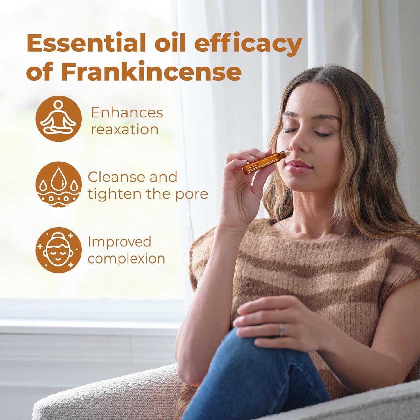 Spanish Frankincense Oil Roll On – Premium 100% Pure & Natural Frankincense Essential Oils - Versatile Aromatherapy for Mind, Body & Skin