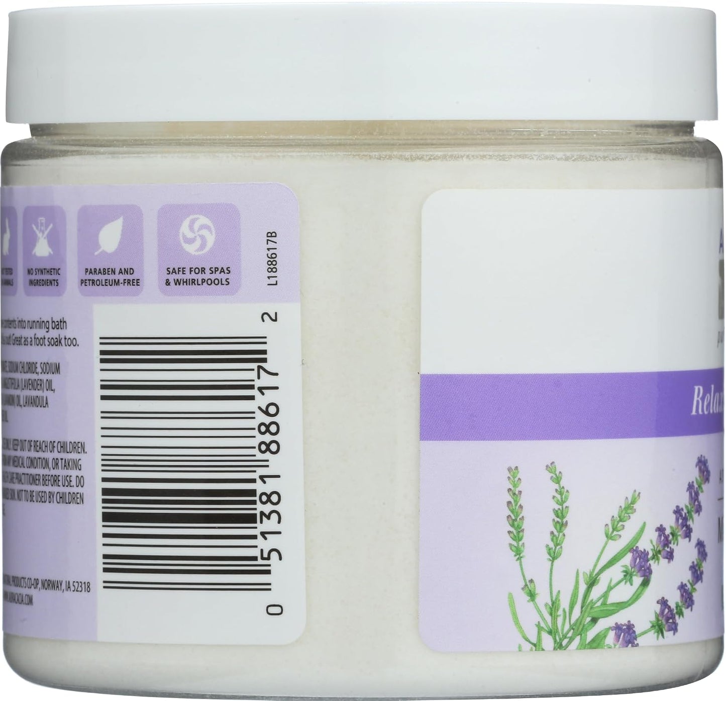 Aura Cacia Relaxing Lavender Aromatherapy Mineral Bath | 16 oz. Jar
