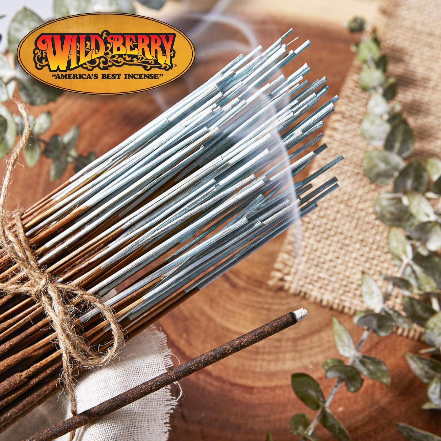 Wild Berry Incense Sticks - Fresh Rain - Clean Crisp Fragrance with Bergamot and Lavender - Hand Dipped in the USA (100 Count)