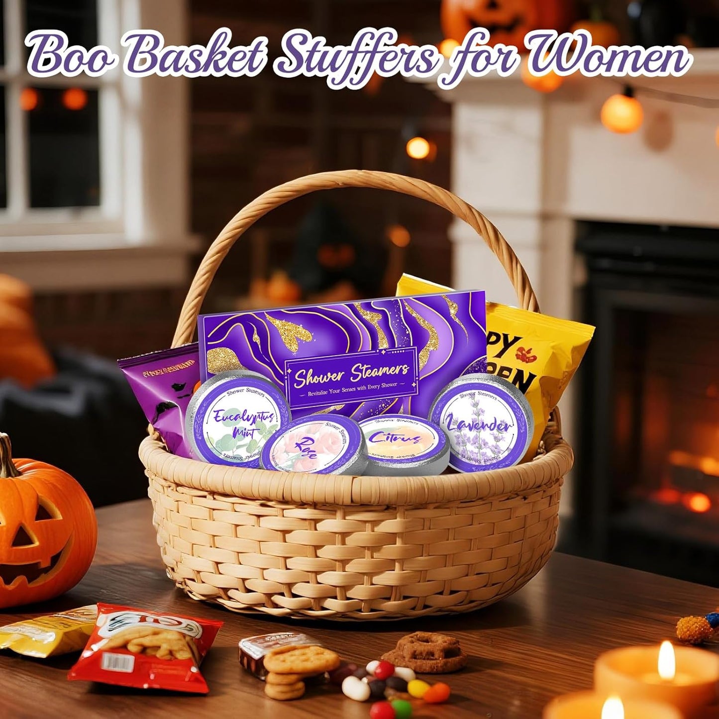 8 Pcs Shower Steamers Aromatherapy: Birthday Gifts for Women Mom Teen Girl Friends Sister, Self Care with Natural Essential Oils Relaxation Home SPA Travel Holidays, Spa Day Essentials for Adults