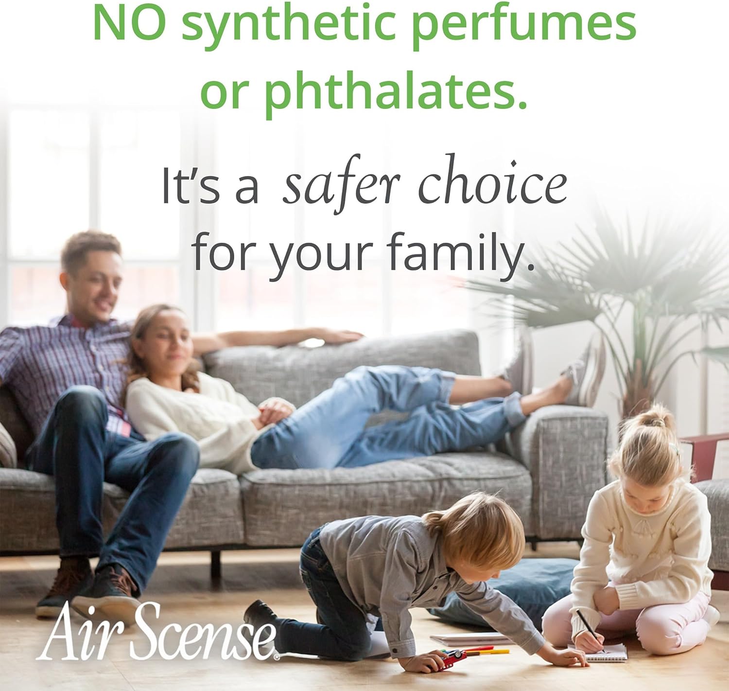Air Scense Air Freshener Deodorizer Room Spray for Bathroom & Home, Essential Oils, Natural Lime- 7 fl oz (2-Pack)