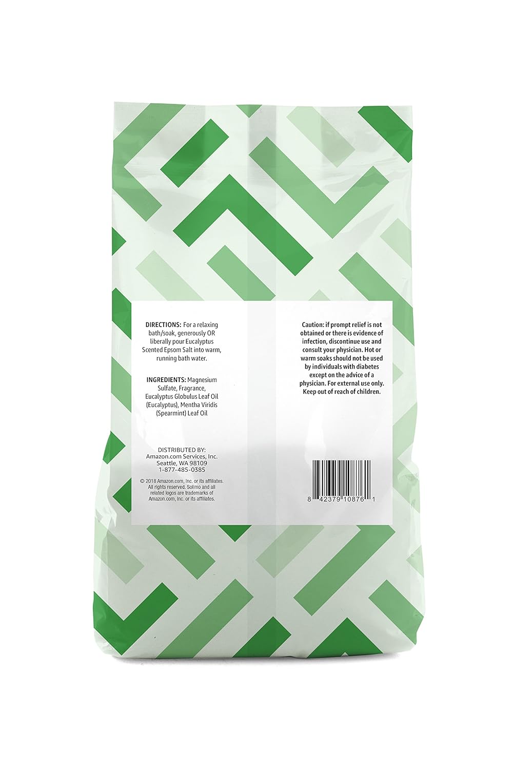 Amazon Basics Epsom Salt Soaking Aid, Eucalyptus Scented, 3 Pound (Previously Solimo)