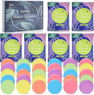 leoce Shower Steamers Multi-Quantity Packed Women/Men Gift Set Aromatic Shower Bombs, Individually Wrapped Tablets for Mother's Day & Anniversaries (15pcs)