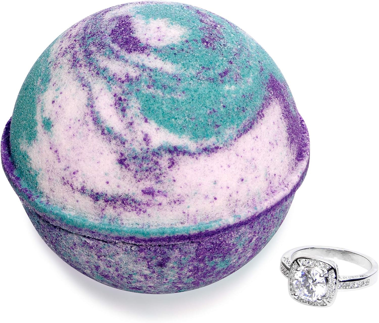 Bath Bomb with Surprise Ring Inside Mermaid Daydream Extra Large 10 oz. Made in USA (Suprise)