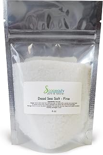 Soapeauty Dead Sea Salt Fine Grain | 100% Pure & Natural | Mineral Rich Bath Salt Soak | for Body Scrubs, Salt Soap Making, Spa & Skincare | 4 oz