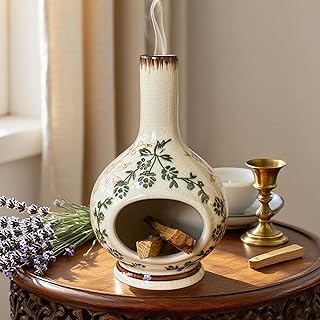 Handmade Ceramic Incense Holder，Stick & Backflow - Sage Holder for Burning ，Meditation Accessories，Easily Grab All Incense Ash (Green and Beige)