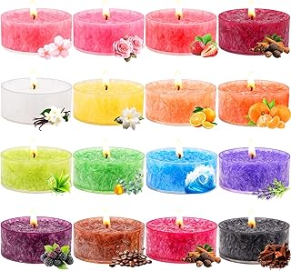 Tealight Candles for Women 16 Pack Aromatherapy Scented Candles Small Candle Gift Set for Women with 16 Scents Long-Lasting Soy Wax Candles for Relaxation, Decor, Christmas, Birthday, Mother's Day