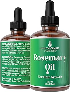 Rosemary Oil for Hair Growth for Women, Men. Strengthens & Hydrates Thinning, Dry Hair for a Healthier-Looking Scalp. For Women & Men – Vegan 1oz Serum