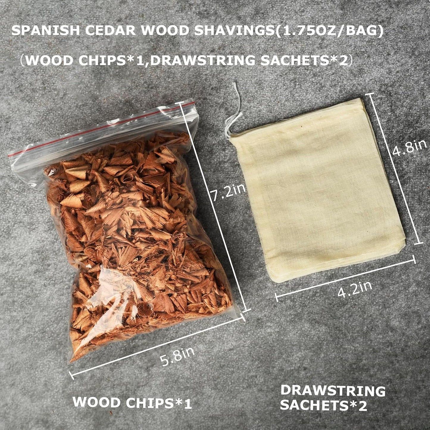 Cedar Shavings for Cigar Humidors, Spanish Cedar Wood Chips, Cedar Chips for Cigar lcoholization, Essential Cigar case Accessories for Cigar Lovers (1.75 Oz)