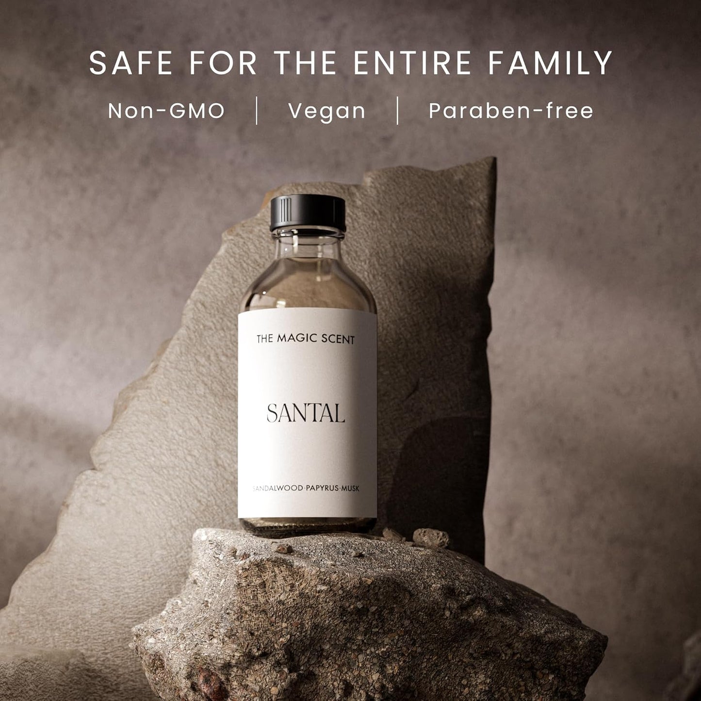 The Magic Scent Santal Fragrance Oil - Diffuser Oil Scent - Santal Aroma Diffuser Oils - Luxury Scents for Home - Sandalwood Oil - 4 fl oz, 120 mL