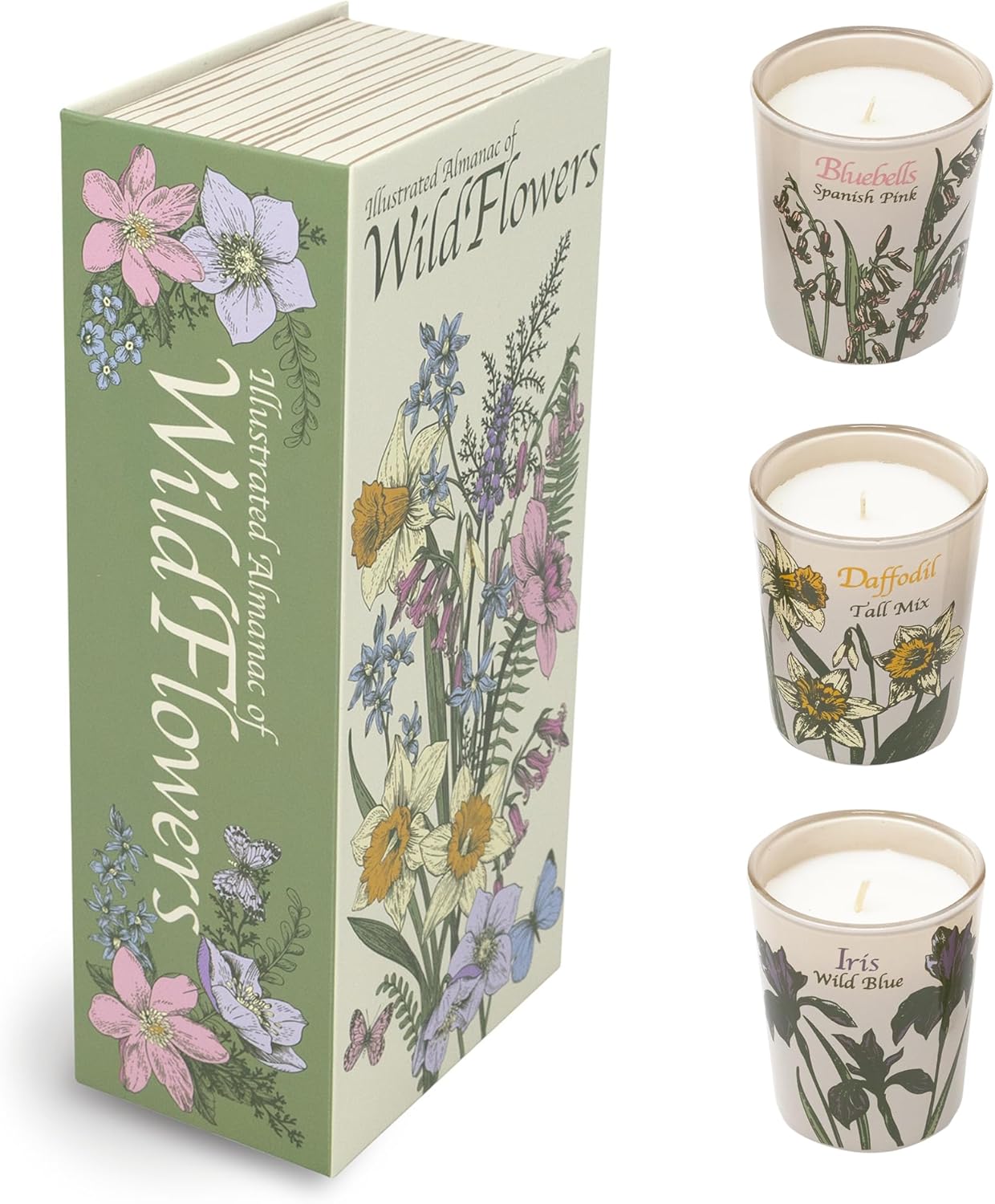 Steel Mill & Co 3-Pack Scented Votive Candles, Small Candles in Decorative Jars, Assorted 2.5 oz Soy Wax Candles with Single Wick (Wildflowers)