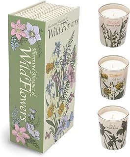 Steel Mill & Co 3-Pack Scented Votive Candles, Small Candles in Decorative Jars, Assorted 2.5 oz Soy Wax Candles with Single Wick (Wildflowers)