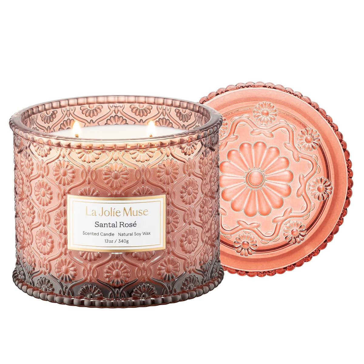LA JOLIE MUSE Santal Rosé Scented Candles for Home