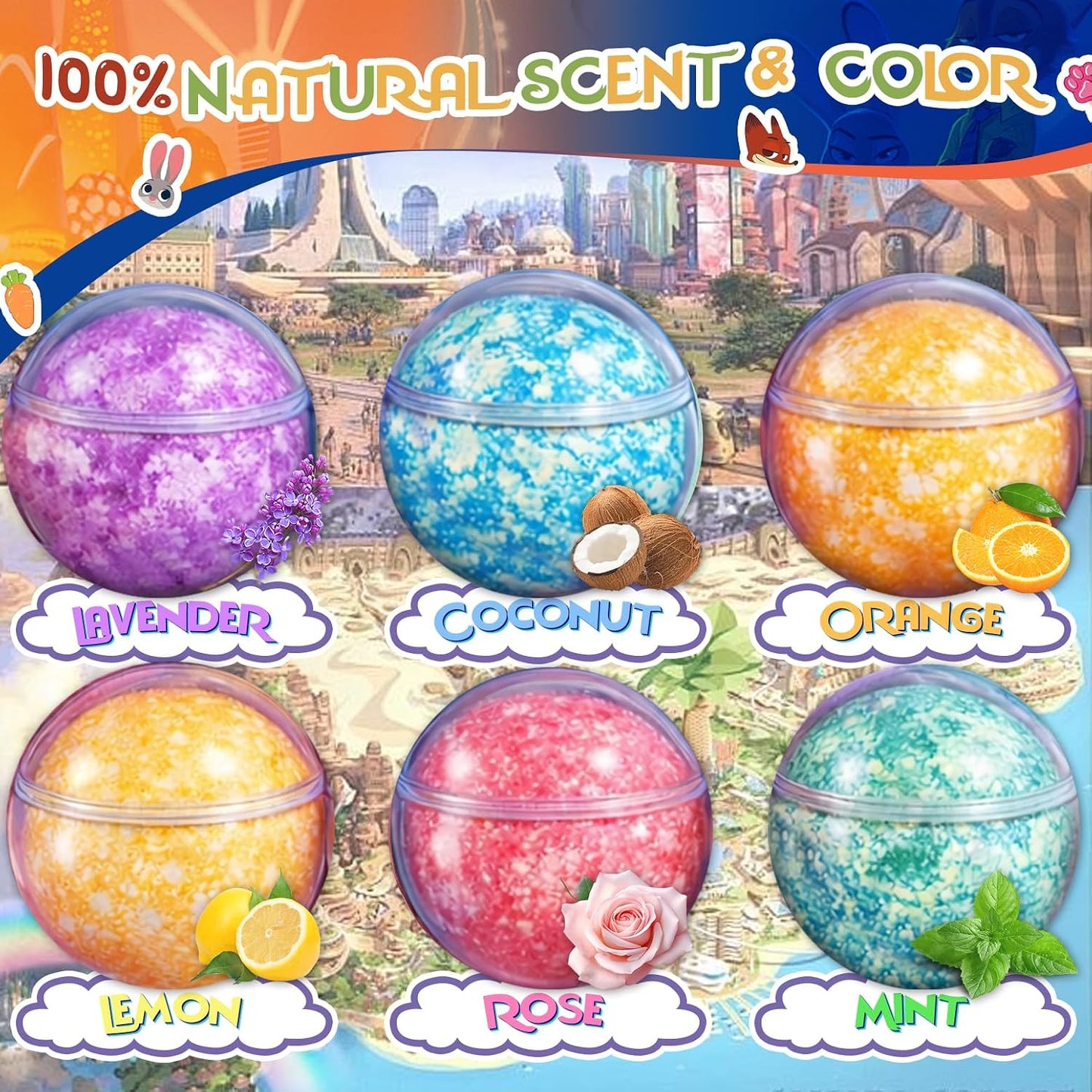 Bath Bombs for Kids: 3 in 1 Zoo City Dig a Bath Bombs with Toys Inside, Organic Bath Bomb Rich in Natural Essential Oils, Kids Bath Bomb for Dry Skin Moisturize, Summer Party Favors for Kids (6 Pcs)