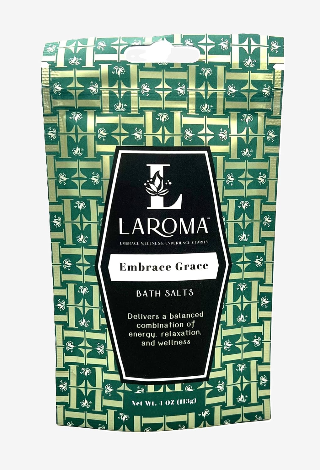 Laroma Bath Salts, Hand-Crafted in The USA, 5 Bags (4 oz Each), Variety Pack, 5 Artisanal Blends