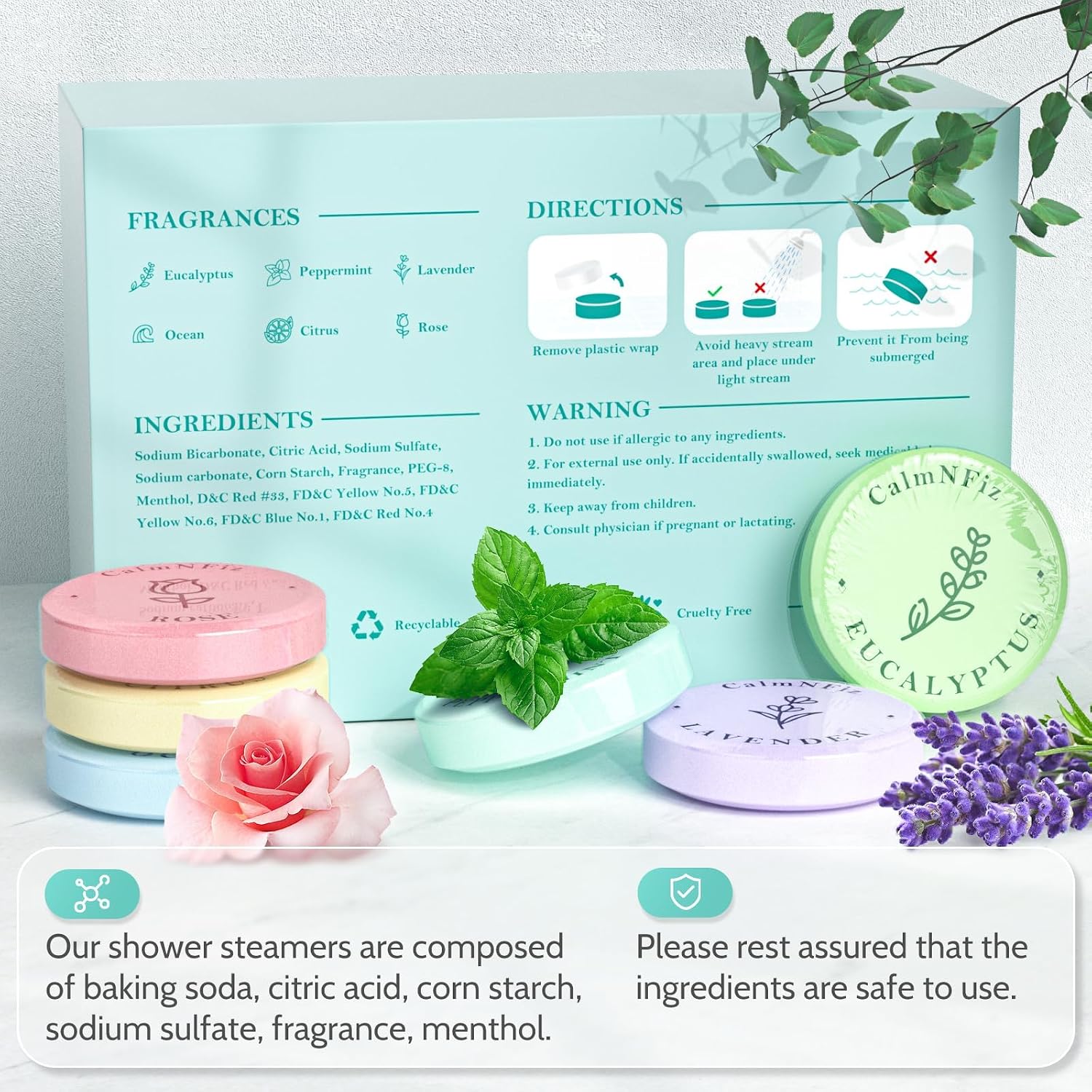 30 Pack Shower Steamers for Women Gift Set, Shower Bath Bombs with 6 Scents, Self Care Gifts for Wife, Easter Basket Stuffers for Women, Fathers Day, Mothers Day and Birthday Gift Ideas