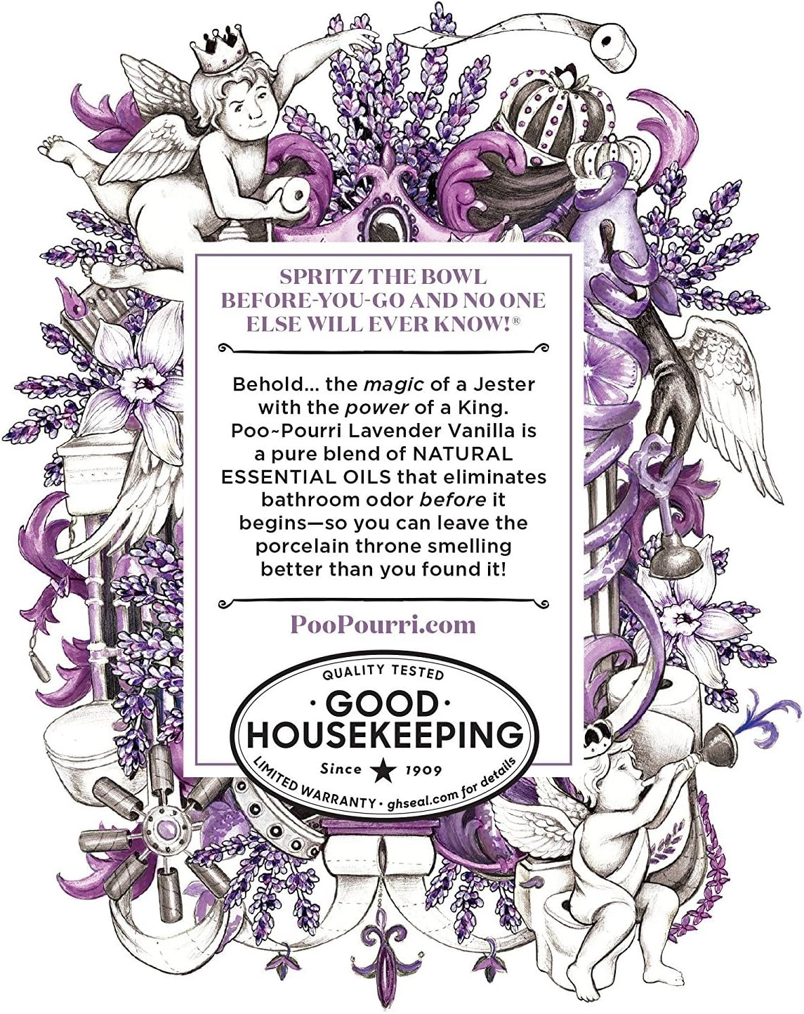 Poo-Pourri lavender vaniilla Scent Odor Eliminator 1.4 oz. Liquid. 2-pack