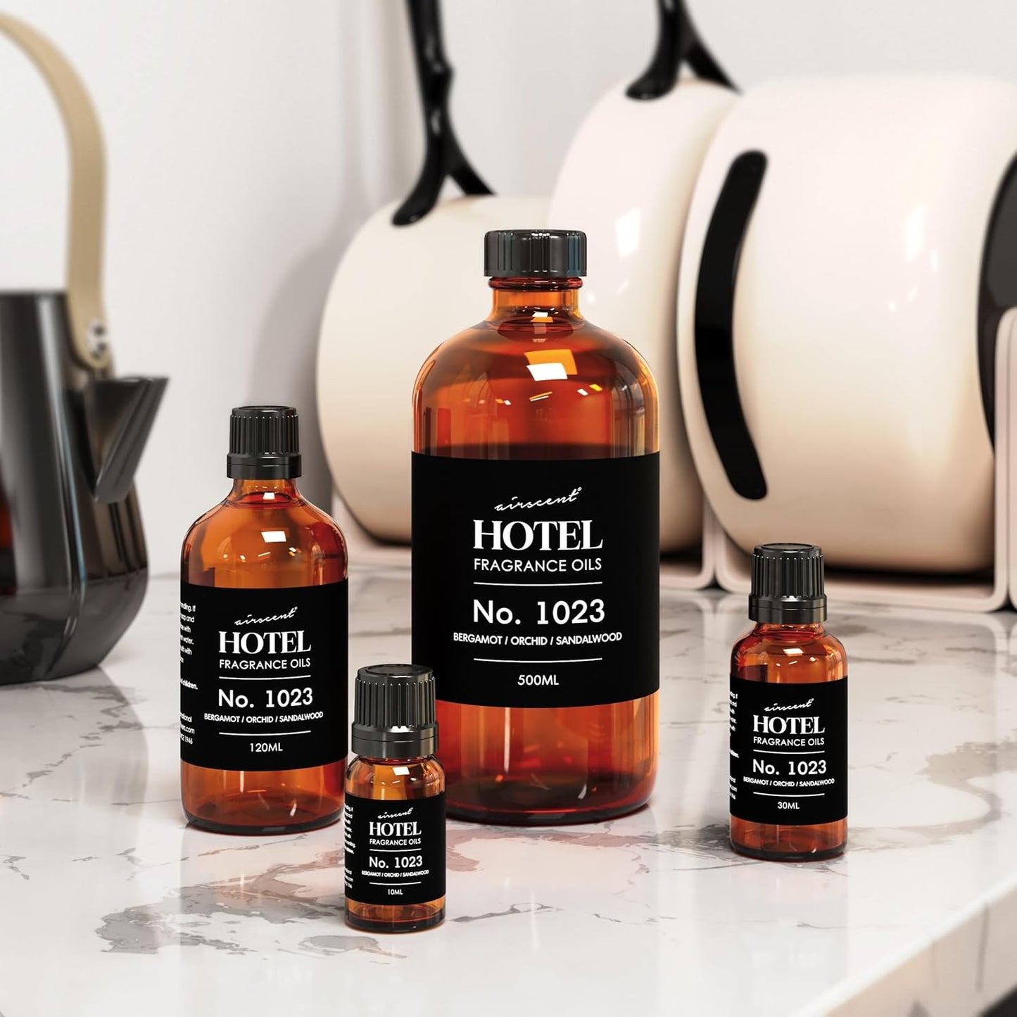 AirScent Hotel Diffuser Oil No. 1023 Inspired by The Baccarat Hotel Scent - Love Affair Fragrance Oil for Ultrasonic and Waterless Diffusers and Crafting - 120 mL, 4 fl oz Bottle